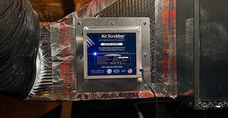 Lincoln Air and Plumbing Indoor Air Quality company, installs Air Scrubber